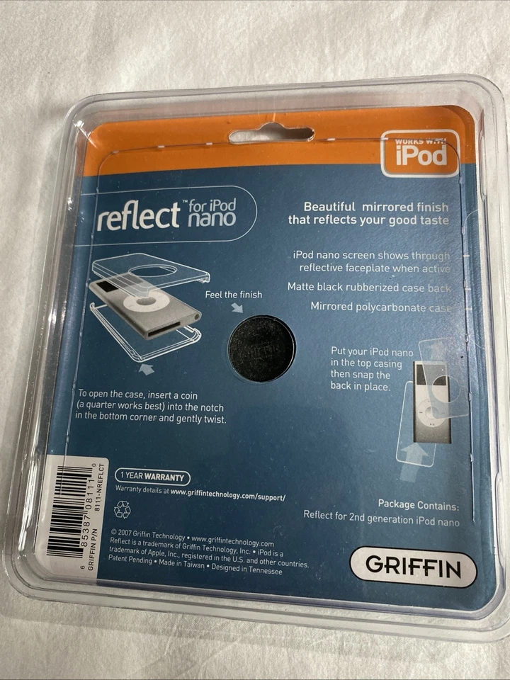 Griffin Reflect For iPod Nano Mirrored Case For iPod Nano, Case Only NIB - Image 2 of 4