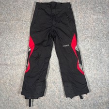 Spyder XT Ski Pants Kids Size 12 Black Red Silver Insulated Snow Trousers