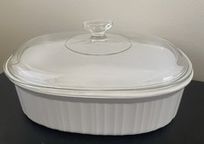 CorningWare Dish with Lid In French White In ...