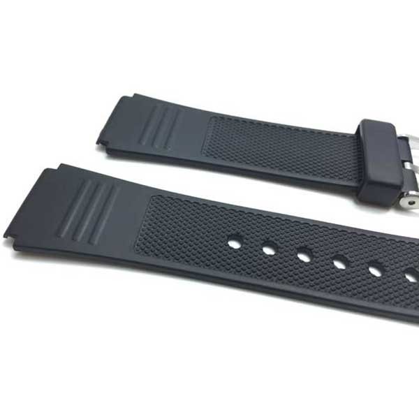 Bandini  Black Sports Rubber Watch Strap, Tread, Ribbed