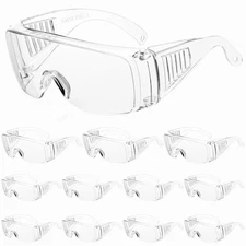 WFEANG Clear Safety Glasses bulk, Lightweight Protective Eyewear For Men Wome...