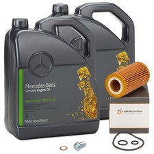 10L ORIGINAL 5W30 MB 229.52 Motoröl + HIRSCHER Ölfilter für MERCEDES-BENZ OM651