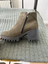 Great Khaki Zip Ankle Boots. States Size 40, But Im A Size 6.