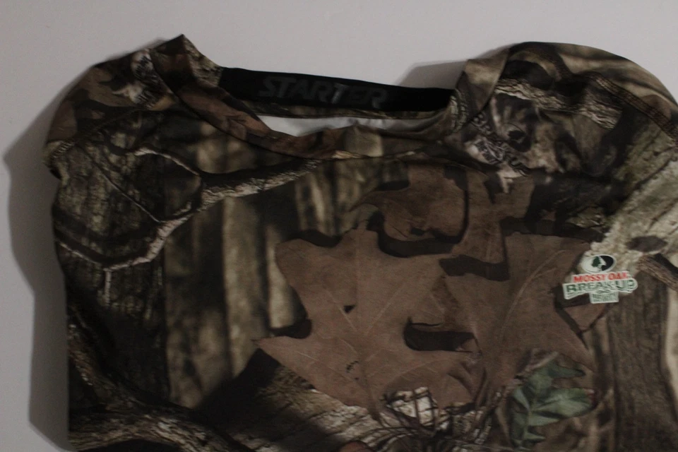 BNWT Starter Fitted Man's Mossy Oak Camo Long Sleeve Fitted Shirt 3XL 54-56 - Image 2 of 4