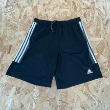 Adidas AeroReady 3 Stripe Training Shorts Black Grey Men's Large Gym Basketball