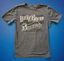 Lucky Brand Classic Boys Gray Short Sleeve T-shirt Size S 7/8 Pre-owned