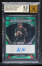 2024 Prizm Draft Picks Green Pulsar 9/25 Austin Reed BGS 9.5 GEM MINT Auto 3hd