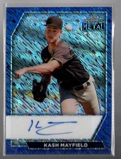 2026 Leaf Metal #BA-KM1 Kash Mayfield Base Autographs Shimmer Blue 5/5