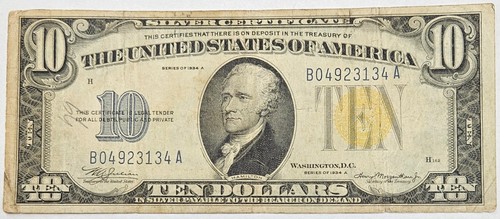 1934 A $10 Dollar Emergency Issue North Africa Silver Certificate FR#2309 d002 - Picture 3 of 4