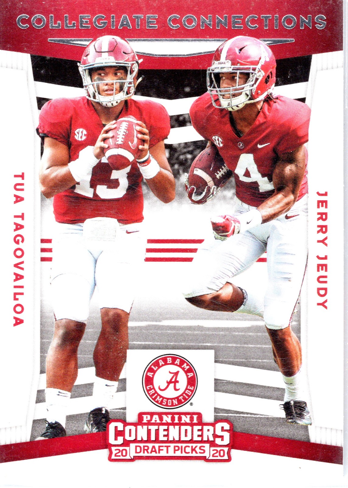 2020 Panini Contenders Draft Picks #1 Jerry Jeudy / Tua Tagovailoa Connections