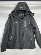 MOERDENG Womens Unco & Boror Winter Jacket w/Removable Hood Small Black Ski NWOT