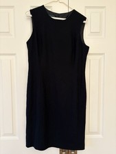 Lauren Ralph Lauren Black Women's Size 8 Sleeveless Sheath Dress. Classic Zip Up