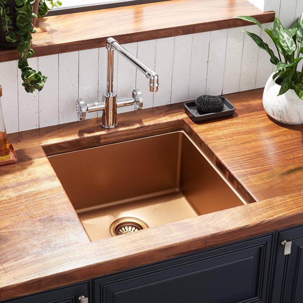 19 x 20 x 9 Prep Sink Rose Gold PVD finish 16 gauge stainless steel- 33790₽