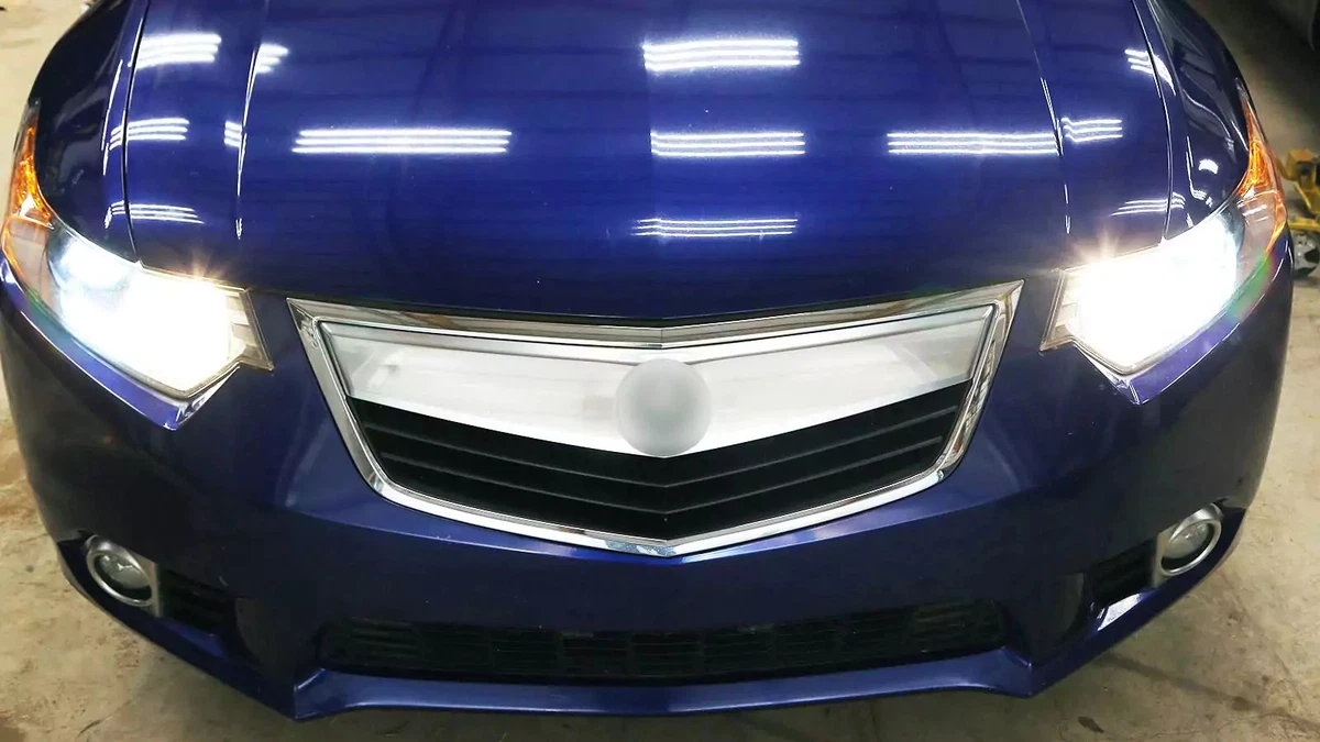 A replaced headlight bulb. 