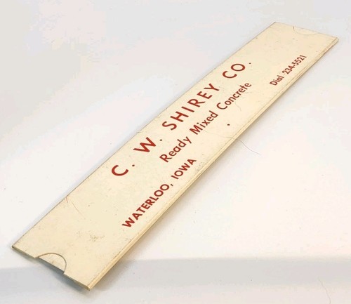 Vtg. Adv. - Concrete Slide Calculator - C.W. Shirey - Waterloo, Iowa ~ AD-109-B - Picture 10 of 12
