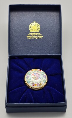 Halcyon Days Enamel Trinket Box A Friend In Need Is A Friend Indeed Screw Top