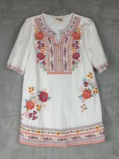 savannah jane Dress size Small short sleeve Embroidered boho cottagecore hippie