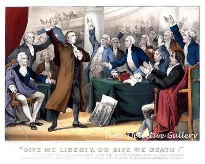 Patrick Henry ''Give Me Liberty or Give Me Death''  - Historic Lithograph Print