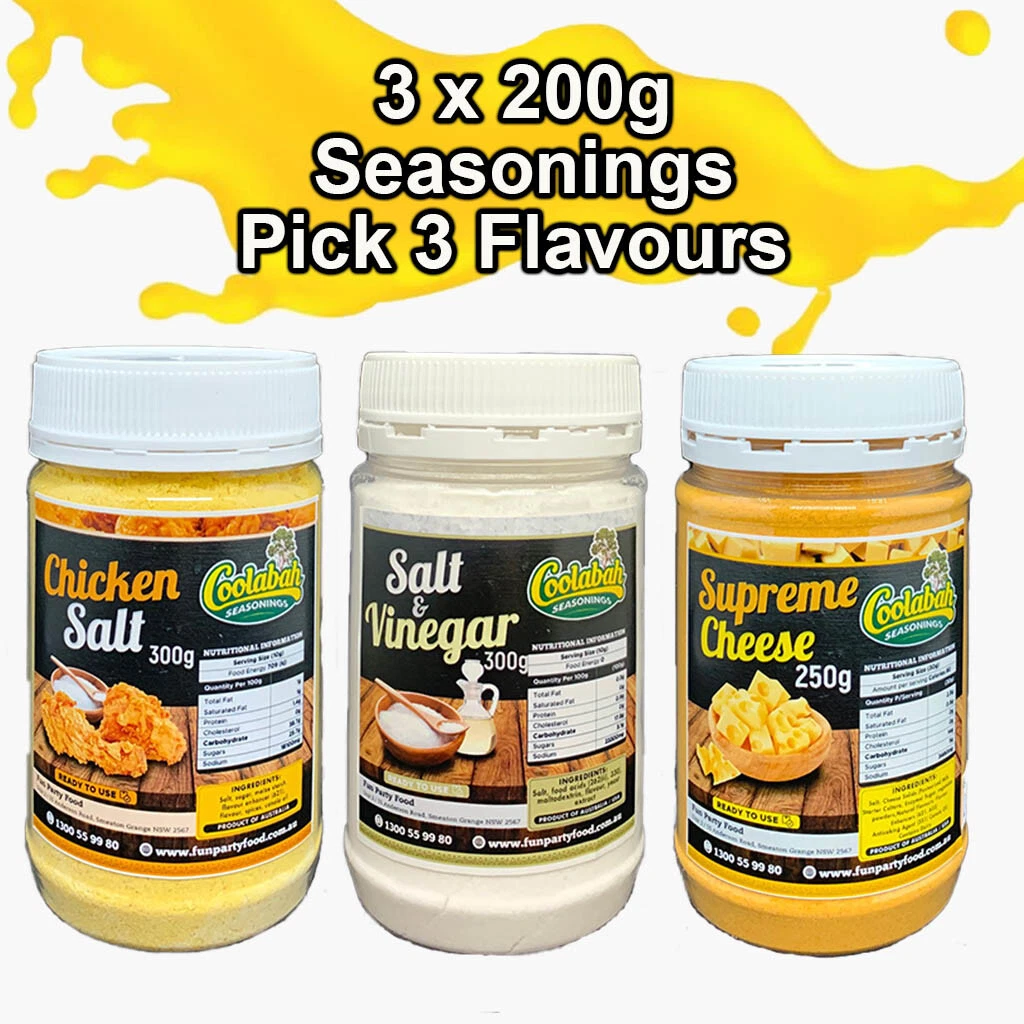 3 x Popcorn Seasonings | Spiral Potato |You pick 3 x Flavours Free Post