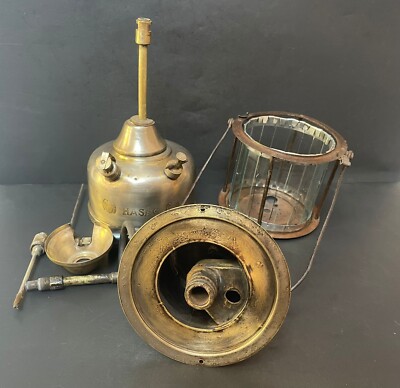 Old Vintage Rare Hasag No.55 Kerosene Pressure Lantern / Table