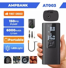 150 PSI Tire Inflator Car Air Pump Compressor Electric Portable AMPBANK AT003