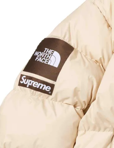 Supreme The North face Split Nuptse Jacket Tan Purple Size Supreme The North face Split Nuptse Jacket Tan Purple Size