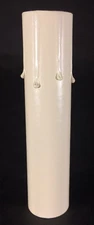 4" WHITE IVORY Paper Board Chandelier Candelabra CANDLE COVER with DRIPS  CC979I