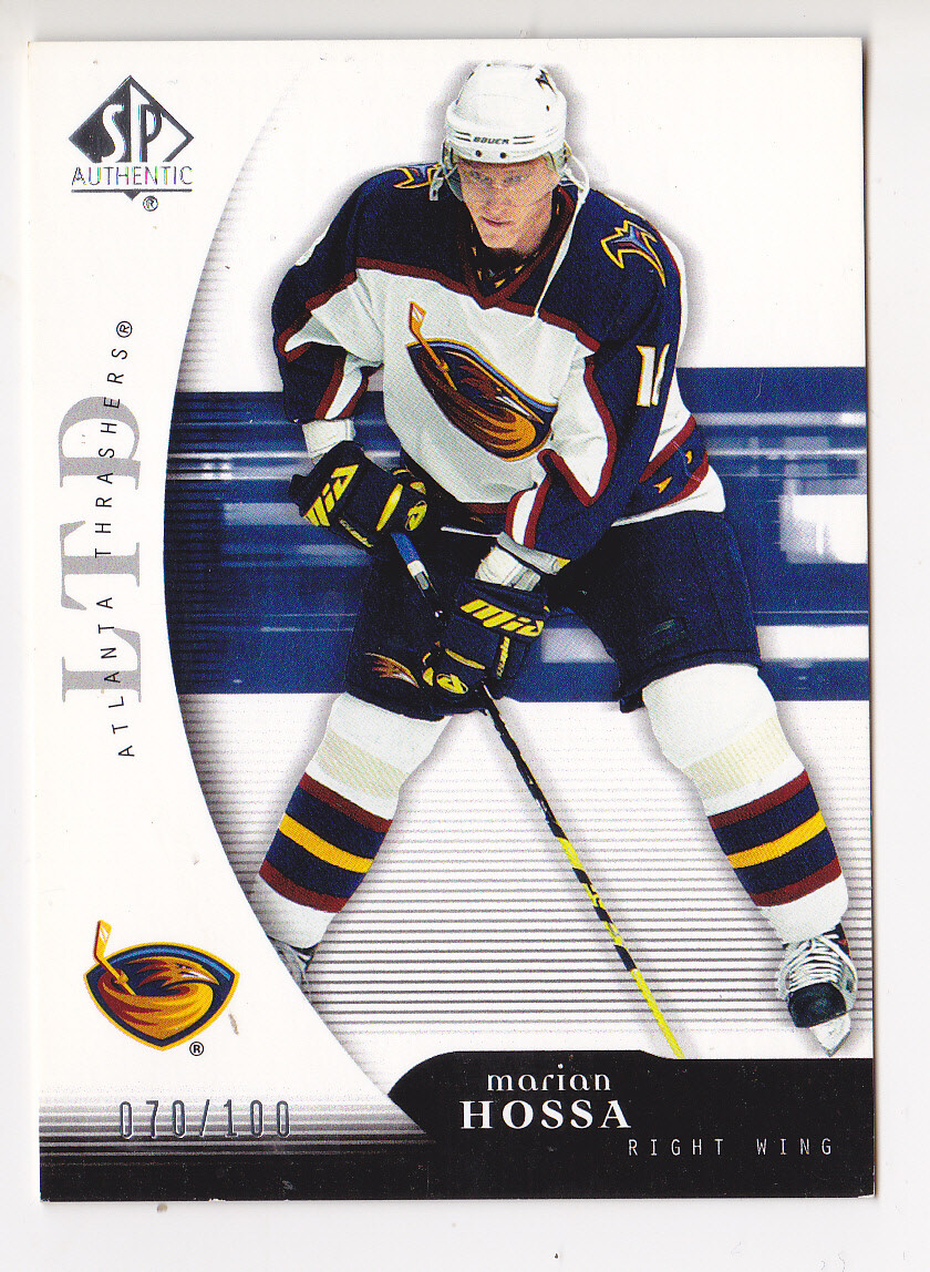 05-06 SP Authentic Marian Hossa /100 LTD Limited Thrashers 2005