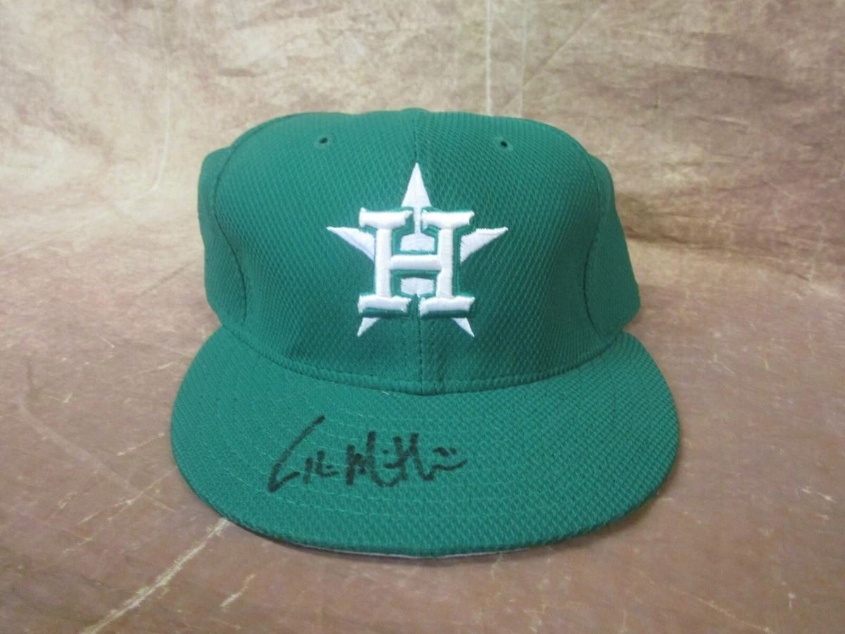 Collin McHugh Signed Game Used Astros Spring Training Hat MLB HOLO (HM242)