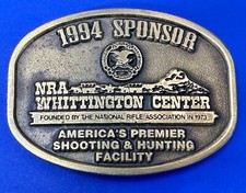 NRA National Rifle Association 1994 Whittington Gun Shooting Center Belt Buckle