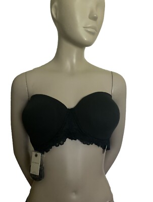 Lucky Brand Full Figure Convertible Strapless Bra Removeable Straps Wire 40C