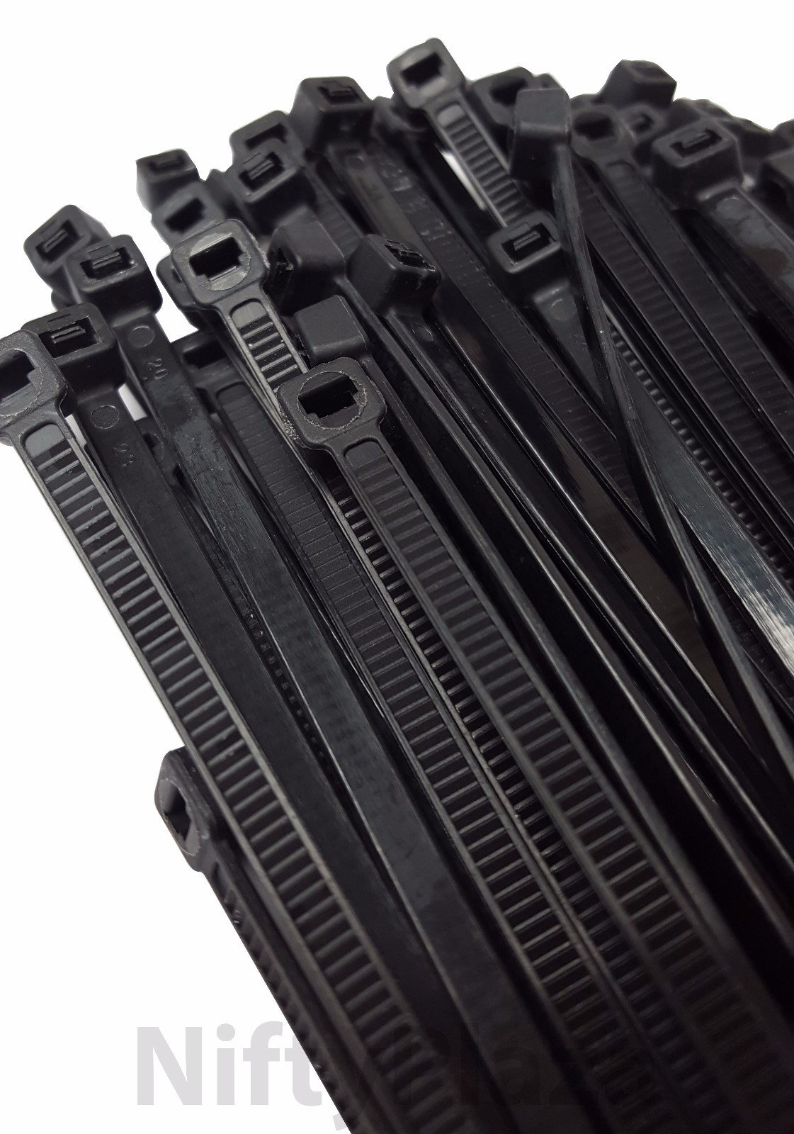 NiftyPlaza 14 Inch Cable Ties - 100 Pack 120 lbs Heavy Duty Nylon Wrap Zip Ties