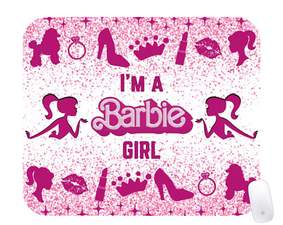 Custom Mouse Pad Personalized Photo Office Desk Mat Barbie Girl Doll Theme