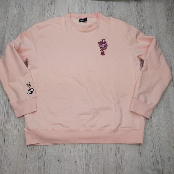 Dreamie Women's Crewneck Sweatshirt XL Heart Dreamcatcher Embroidery Pullover