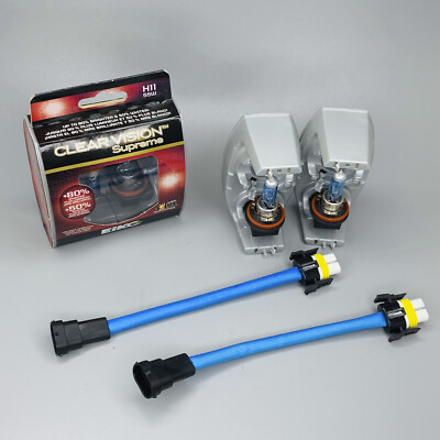For Mercedes EiKO H11 55W Clear Vision Supreme Halogen Bulb +Headlight Connector