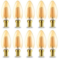 10 X E14 Led Filament Leuchtmittel Kerze 4W 32W Bernstein Warmweiß Vintage