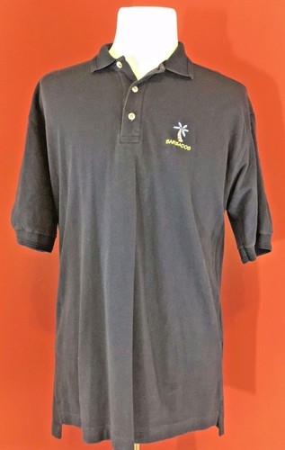 Barbados Sun Island Cotton Navy Blue Polo Golf Shirt Mens L Palm Tree Jamaica - Picture 3 of 9