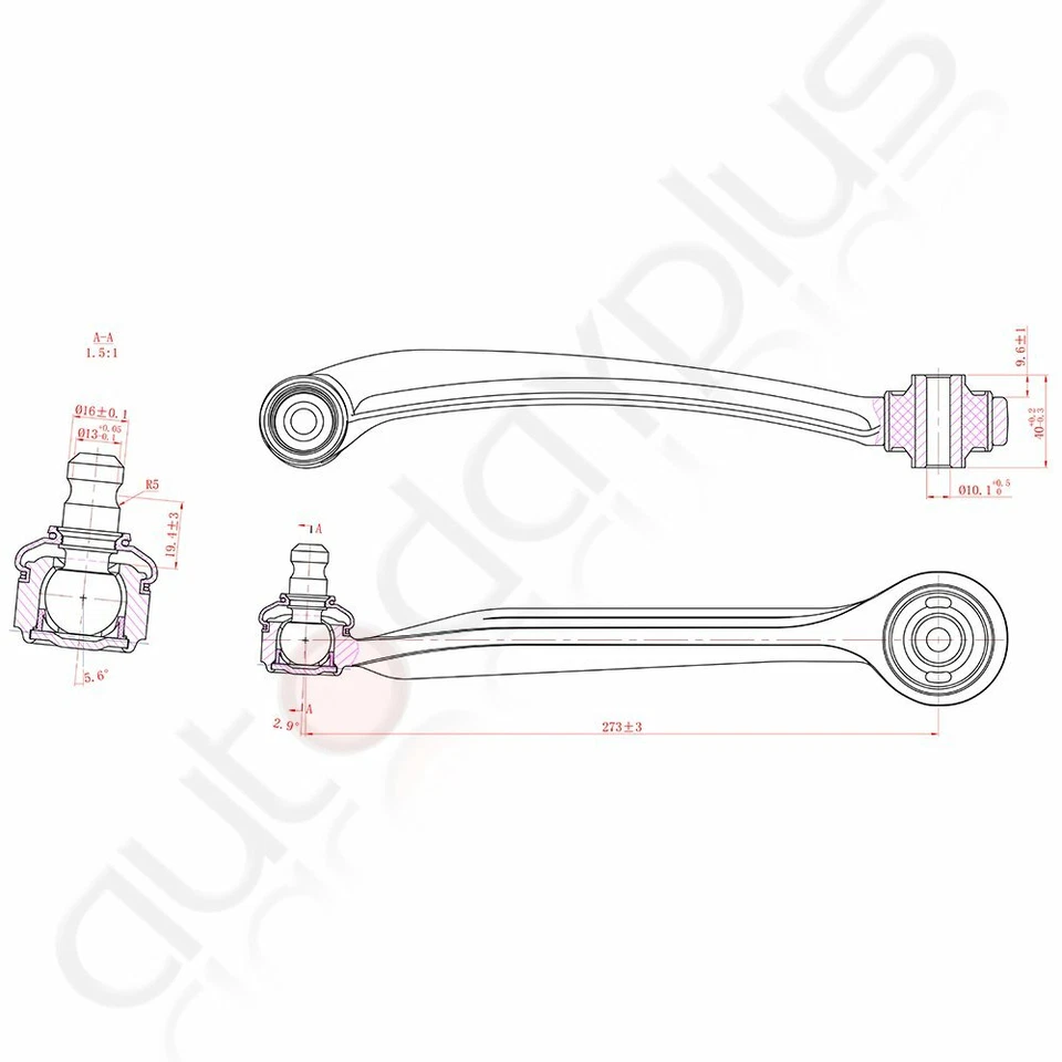 12 of Set Suspension Kit Control Arm Ball Joint Fits 1999-2005 Volkswagen Passat - Изображение 3 из 4