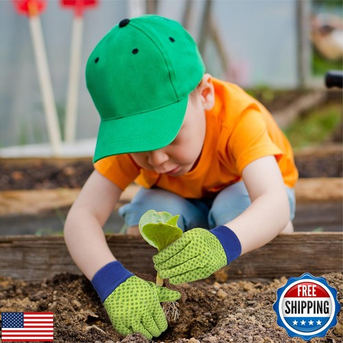 HANDLANDY Kids Gardening Gloves for Age 5-8, Girls Boys Garden Work Gloves (G - Picture 2 of 5