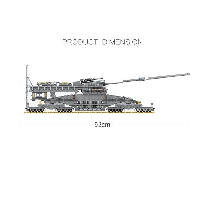 Schwerer Gustav German Railway Gun - 3846 Pieces - BrickArmyToys