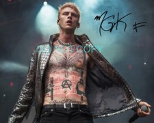 Machine Gun Kelly 8x10 photo SIGNÉE RÉIMPRESSION rappeur MGK lacets emo CHAUD #6