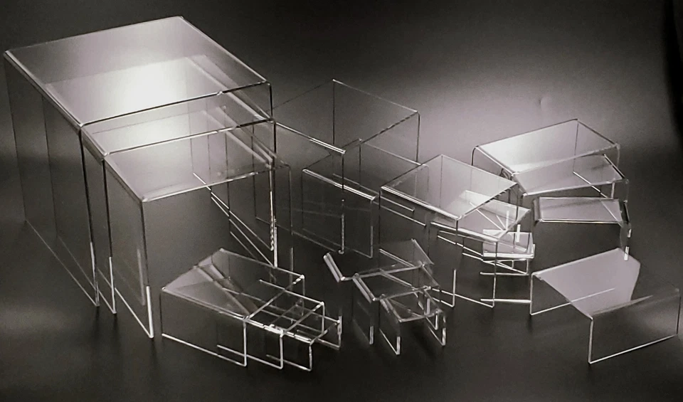 T'z Tagz New Clear Acrylic Risers Showcase Display Stands Collectable Organizers - Image 2 of 4