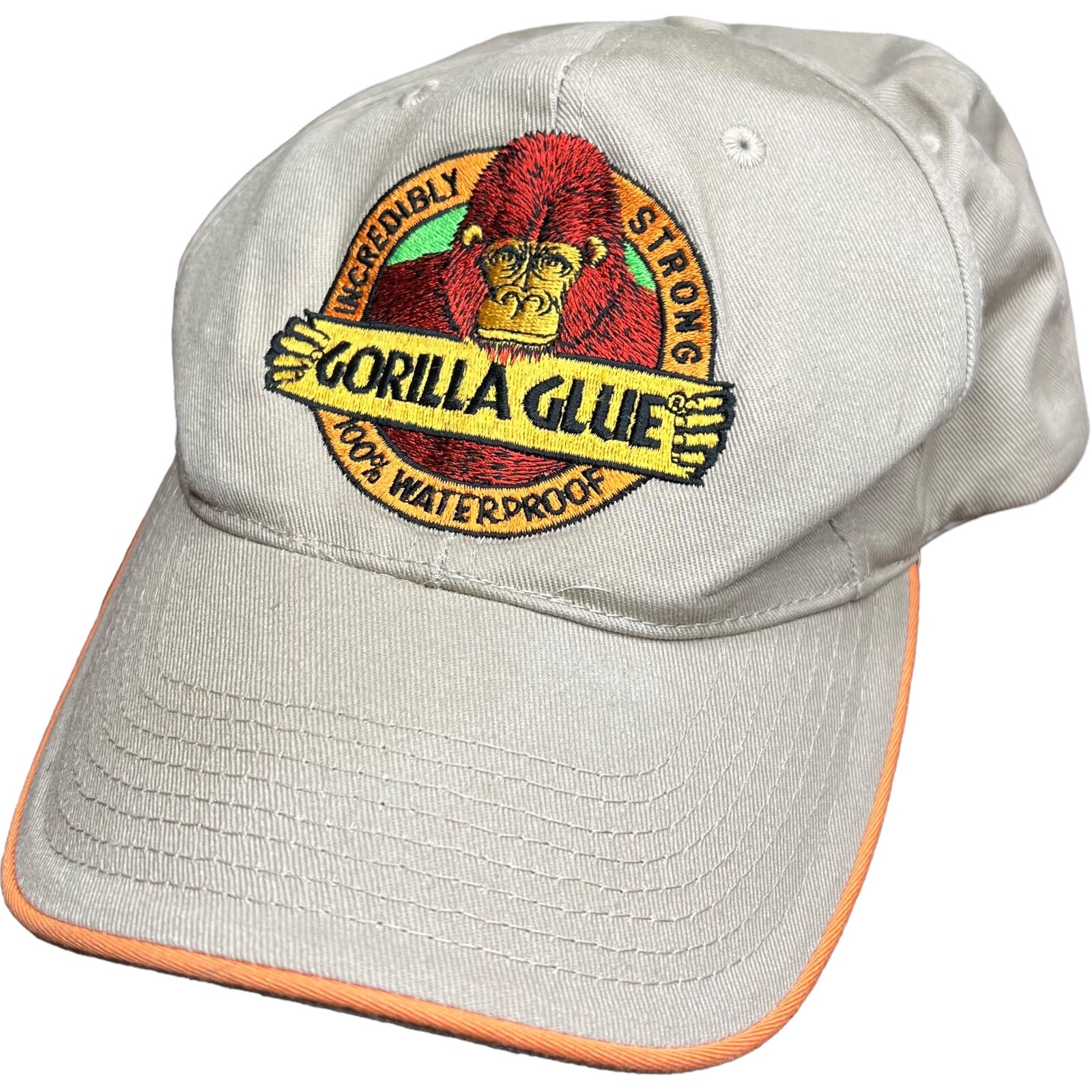 Gorilla Glue Ball Cap Hat Adjustable Baseball Tan Gem