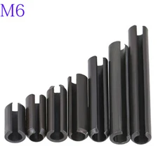 M6 Black Carbon Steel Spring Tension Pins Split Dowel Sellock Roll Pin
