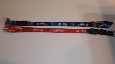 Two Florida Panthers Lanyards NHL Printed on Both Sides 25'' Free Shipping
