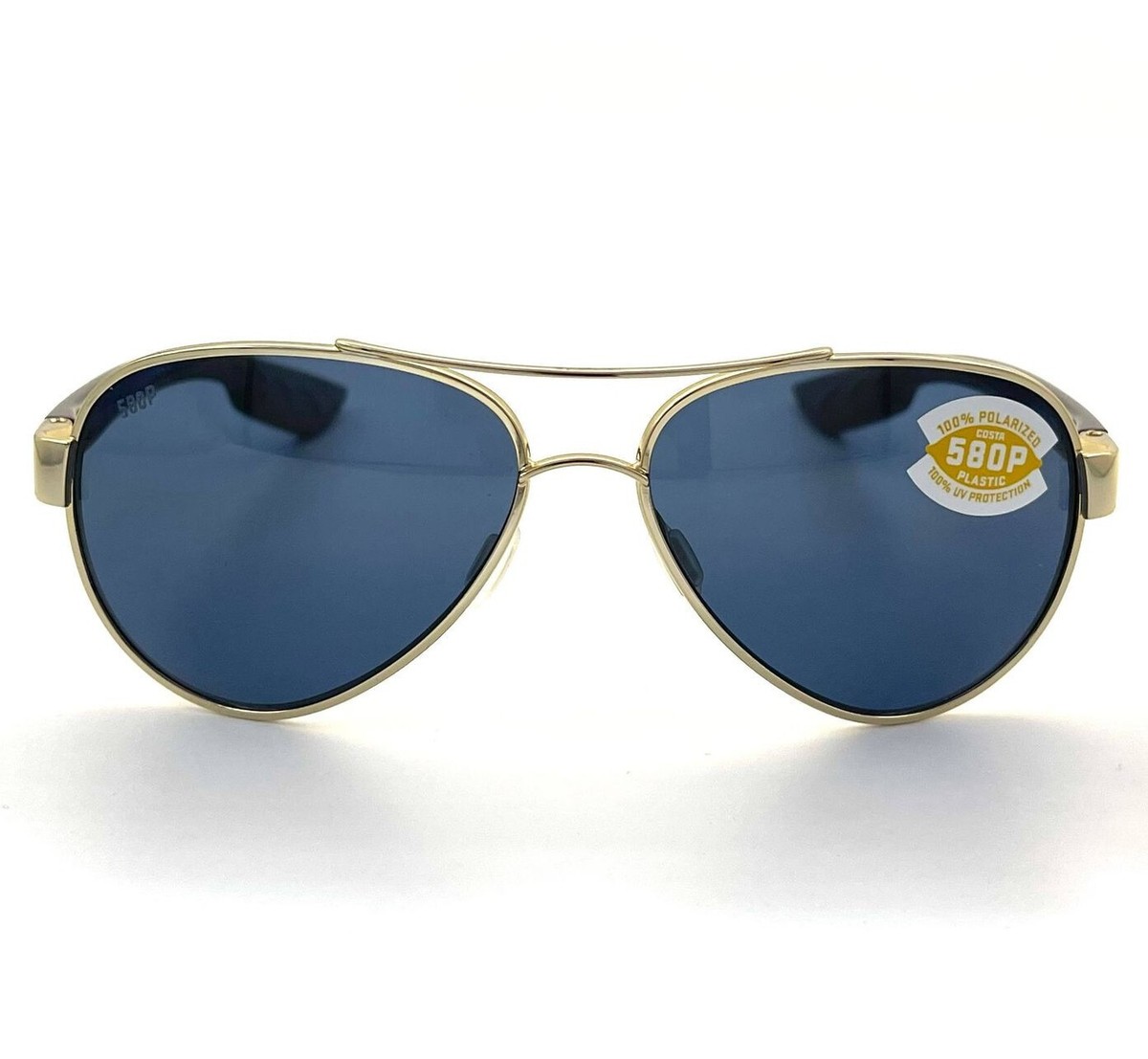 Costa Del Mar Loreto Sunglasses Rose Gold w/ Tortoise Temples/Gray  580Plastic