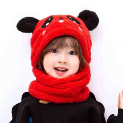 children winter hat cartoon cap for girls boys, thick scarf more  - Main Image