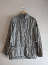 Haband Beige Button Up Nylon Wind Breaker Jacket/coat - Women's Large