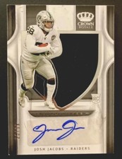 2019 Panini Crown Royale Josh Jacobs RC Rookie SILHOUETTES #/99 RPA AUTO JERSEY