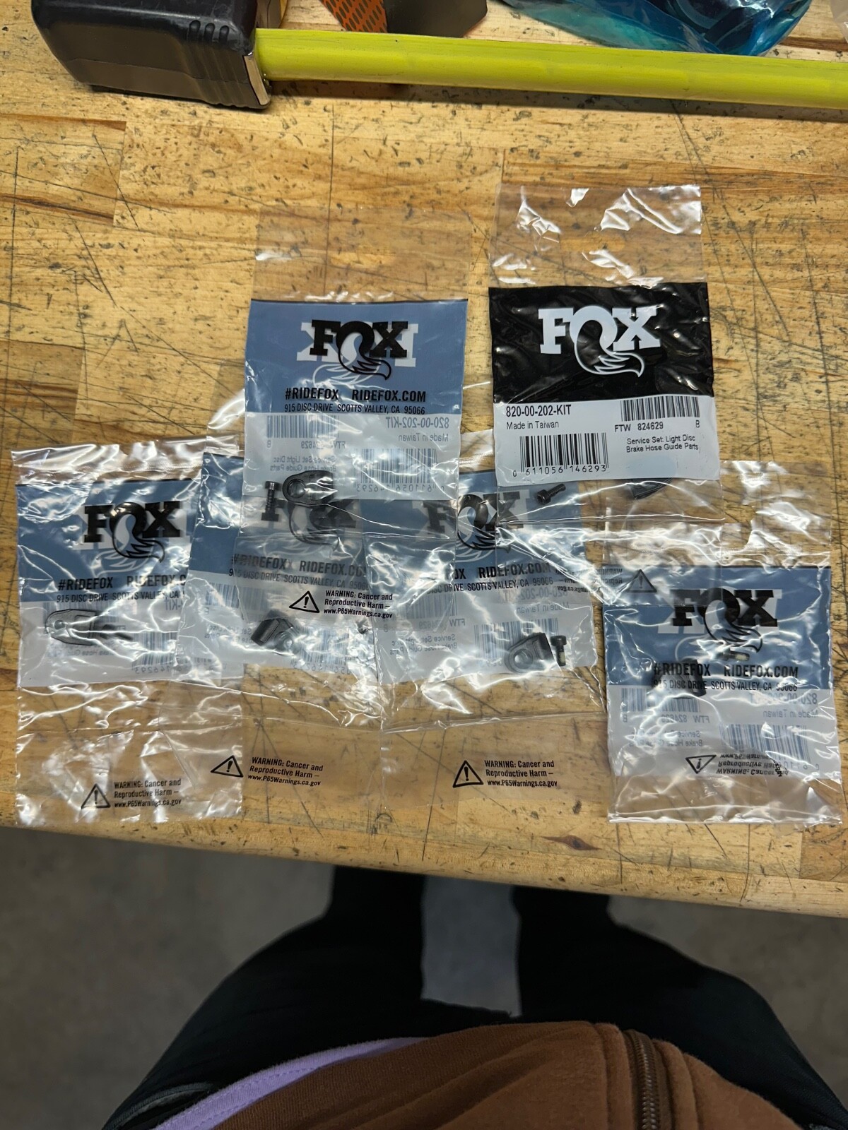 FOX Fork Disc Brake Hose Guide Parts  820-00-202-KIT
